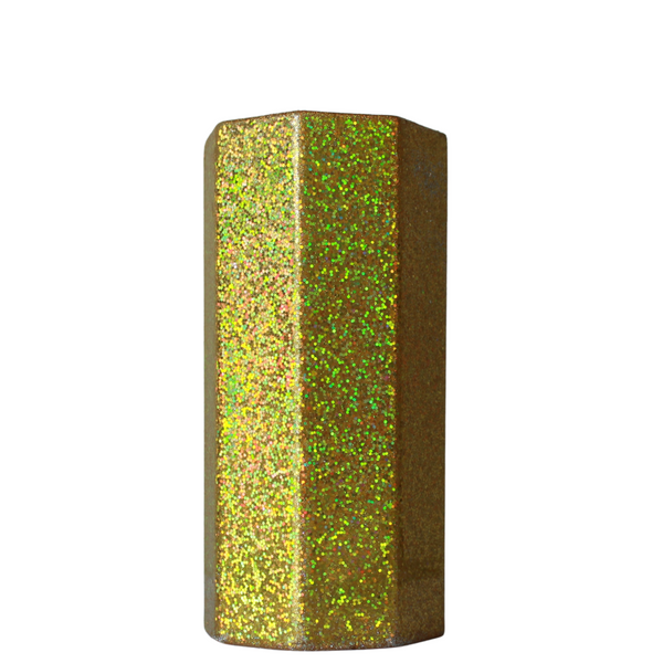 Glitter Kaars Octagon Goud