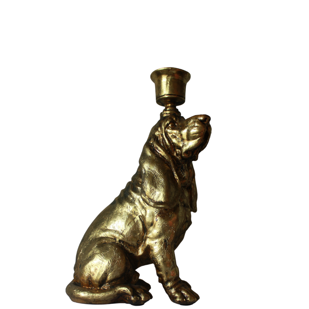 Hond Kandelaar Goud